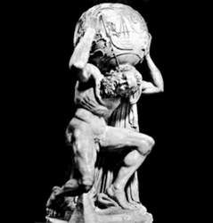 Napoli - Museo Archeologico Nazionale - Statua di Atlante con il globo celeste sulle spalle, cd. Atlante Farnese 